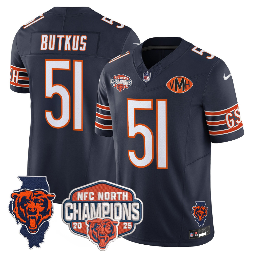 CHI 2025 NFC North Champions Patch Jersey V2