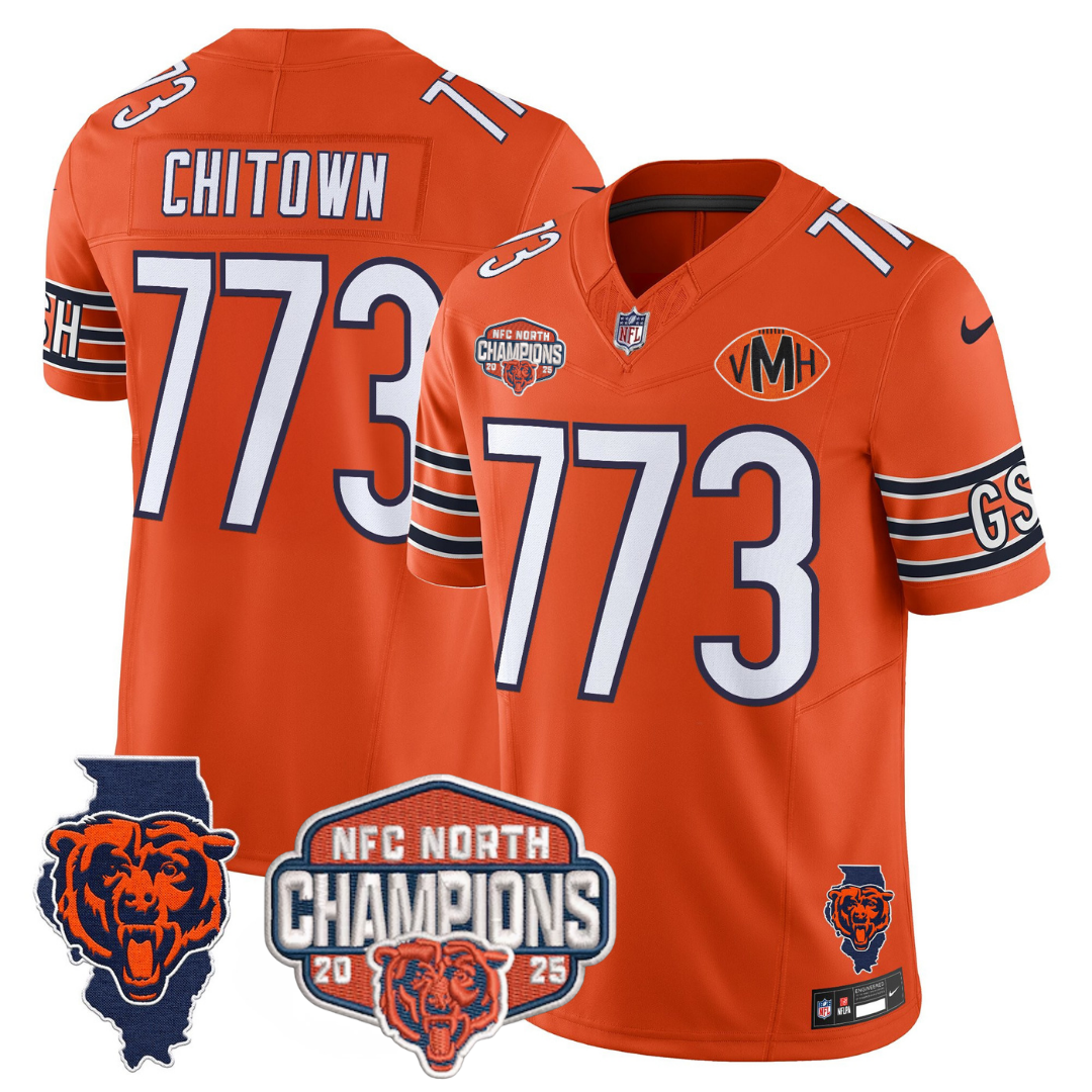 CHI 2025 NFC North Champions Patch Jersey V2