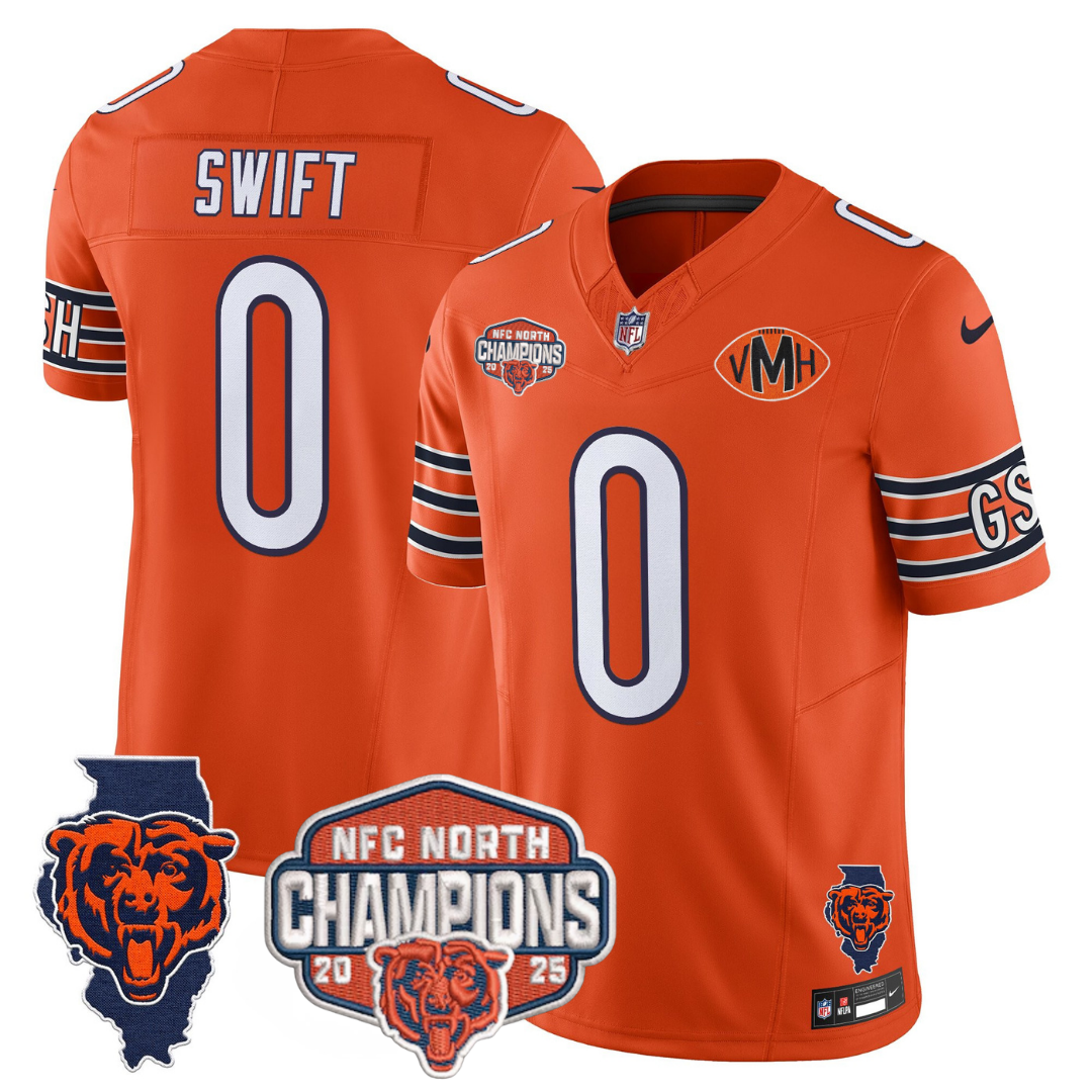 CHI 2025 NFC North Champions Patch Jersey V2