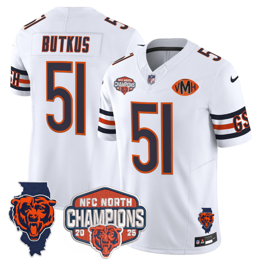 CHI 2025 NFC North Champions Patch Jersey V2