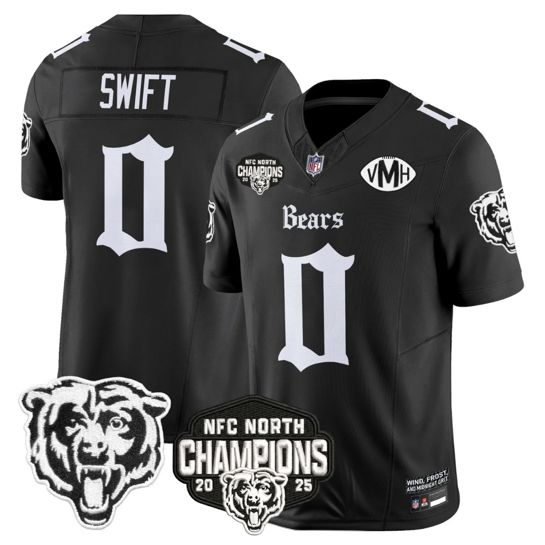 CHI 'Gothic Midway Legacy' NFC North Champions Patch Vapor Limited Jersey