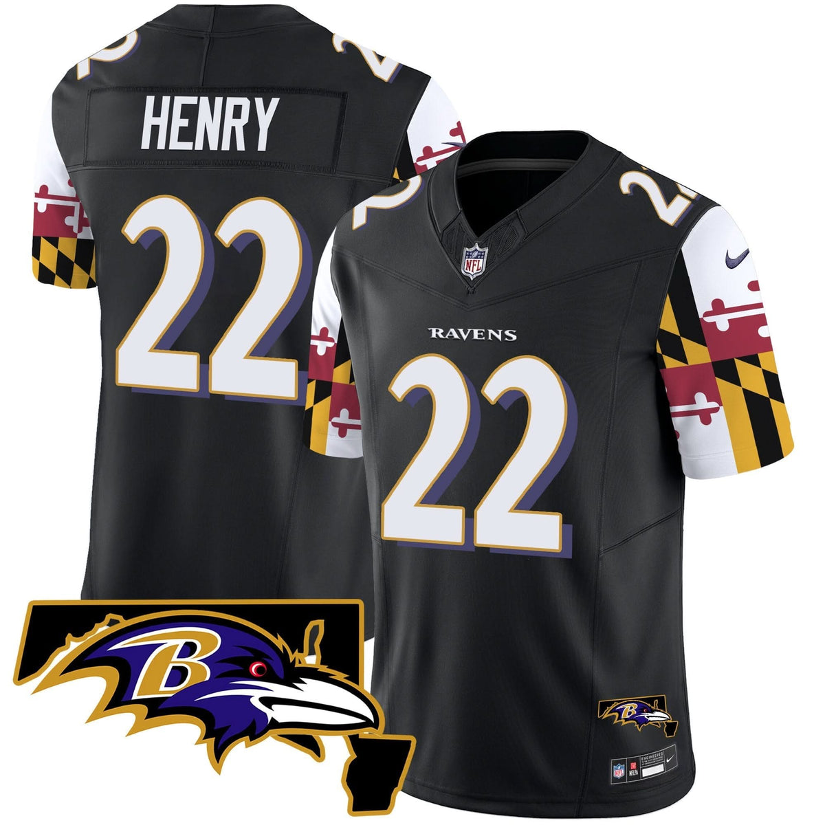 BAL Maryland Flag Vapor Limited Jersey V2