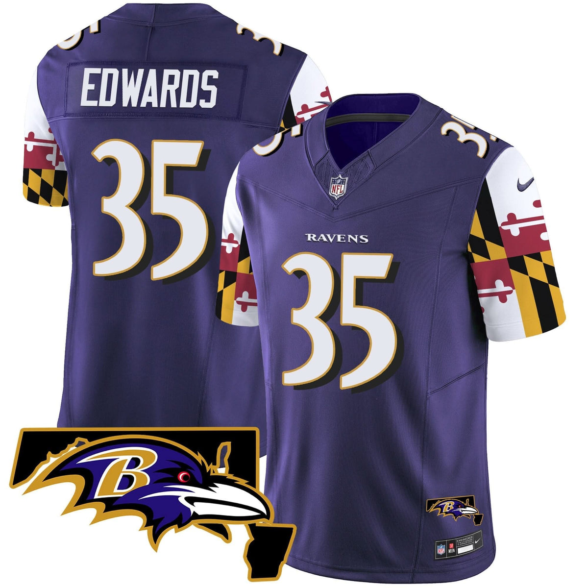 BAL Maryland Flag Vapor Limited Jersey V2