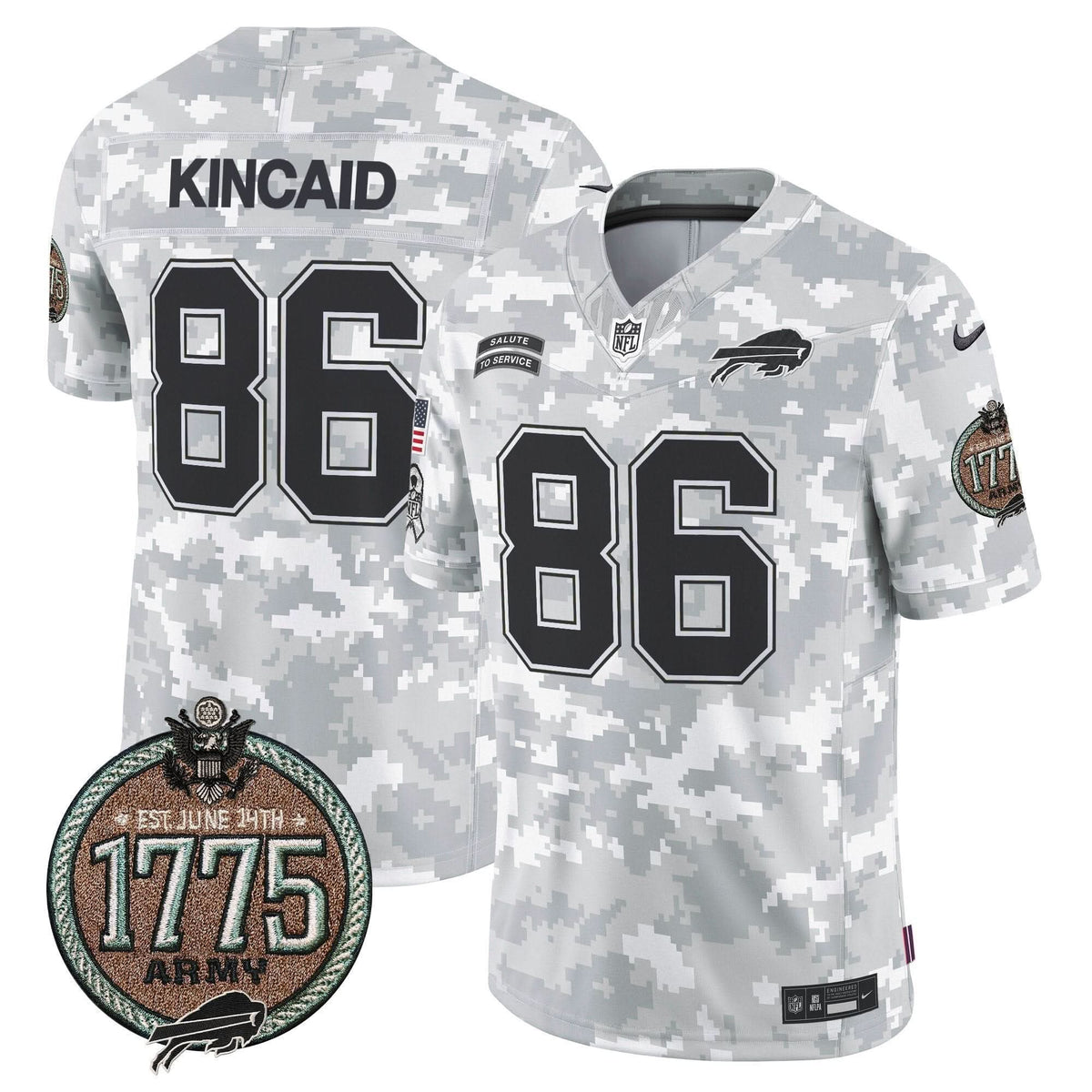 BUF 2024 Salute to Service Establishment Year Patch Vapor Limited Jersey