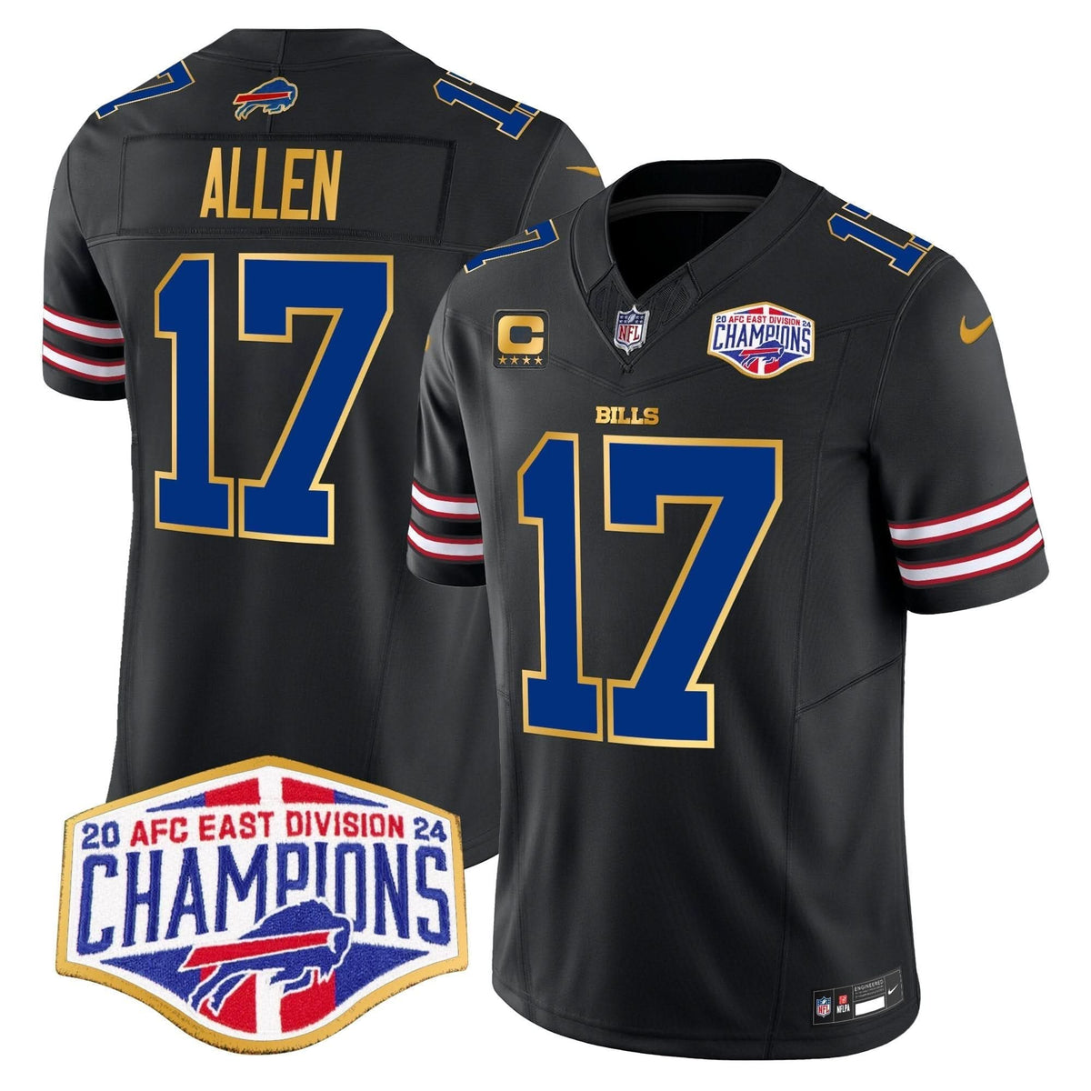 BUF 2024 AFC East Division Champions Gold Trim Vapor Limited Jersey