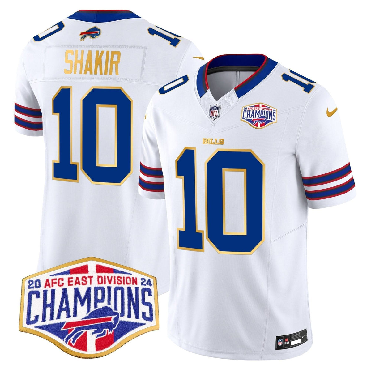BUF 2024 AFC East Division Champions Gold Trim Vapor Limited Jersey