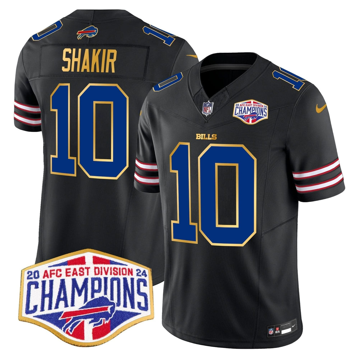 BUF 2024 AFC East Division Champions Gold Trim Vapor Limited Jersey