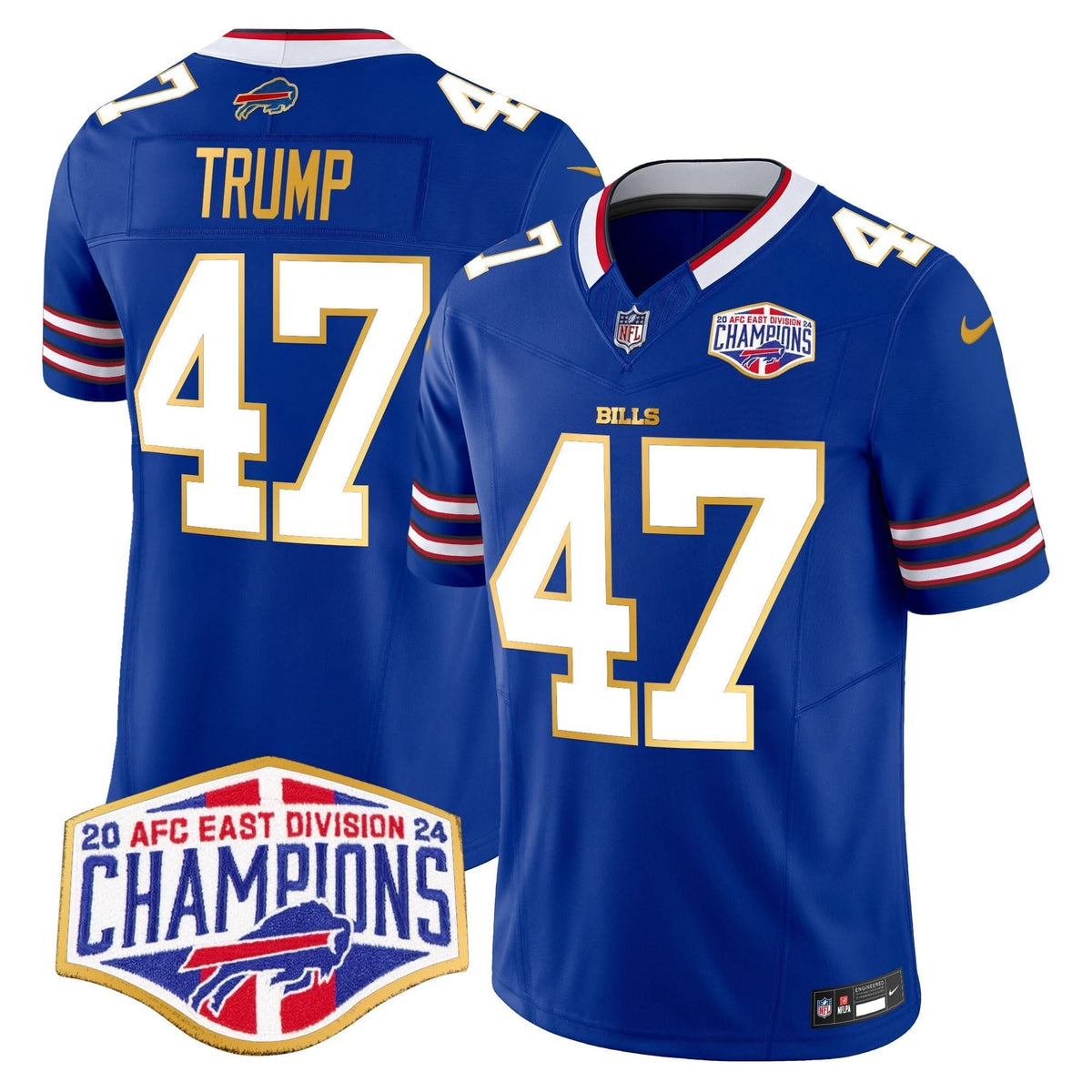 BUF 2024 AFC East Division Champions Gold Trim Vapor Limited Jersey