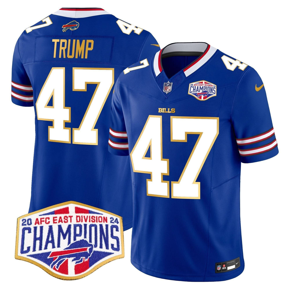BUF 2024 AFC East Division Champions Gold Trim Vapor Limited Jersey