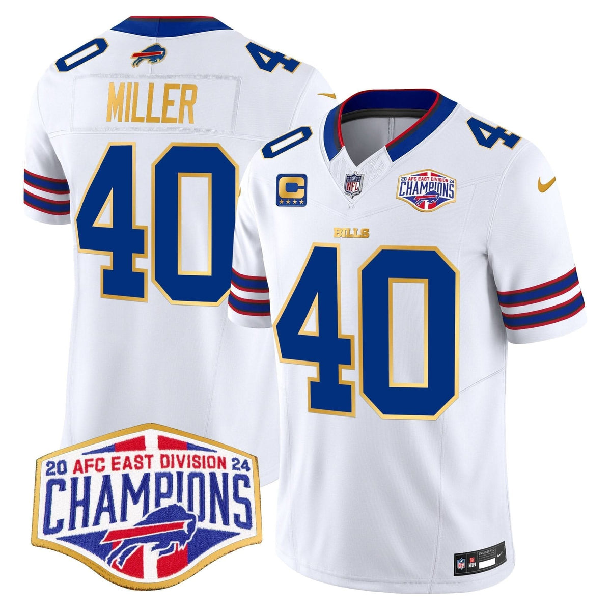 BUF 2024 AFC East Division Champions Gold Trim Vapor Limited Jersey