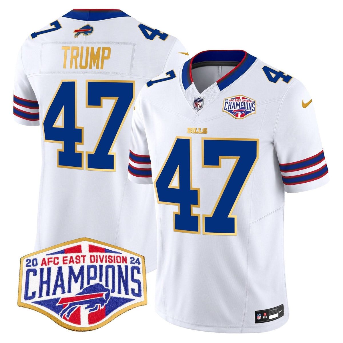 BUF 2024 AFC East Division Champions Gold Trim Vapor Limited Jersey