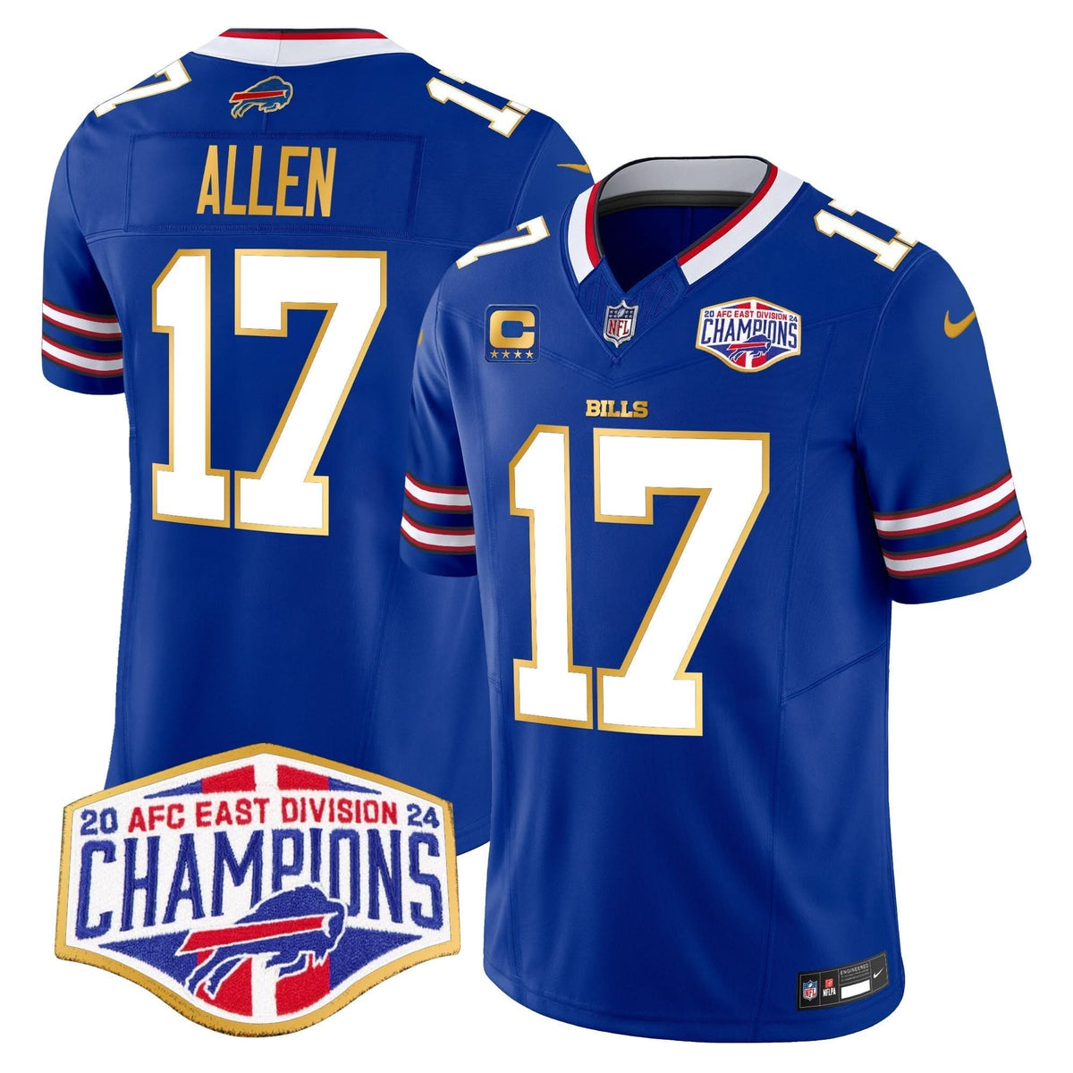 BUF 2024 AFC East Division Champions Gold Trim Vapor Limited Jersey