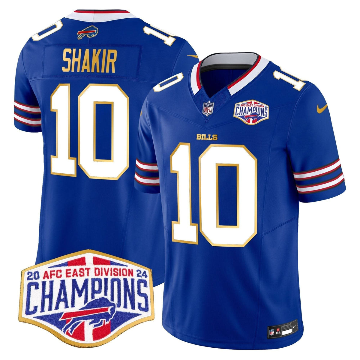 BUF 2024 AFC East Division Champions Gold Trim Vapor Limited Jersey