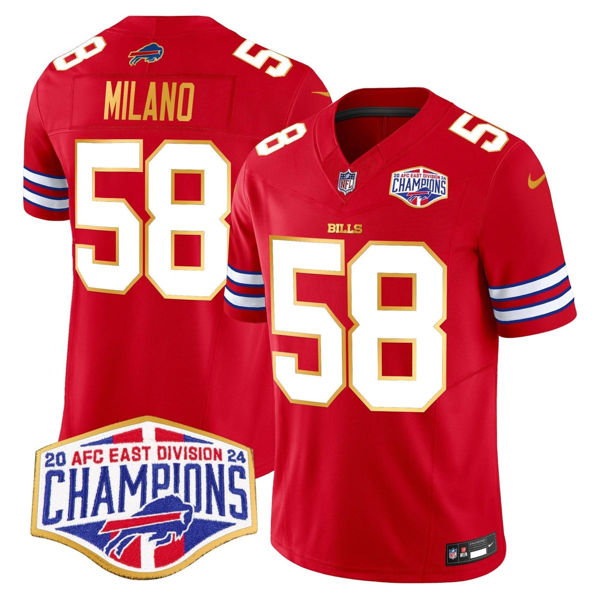 BUF 2024 AFC East Division Champions Gold Trim Vapor Limited Jersey