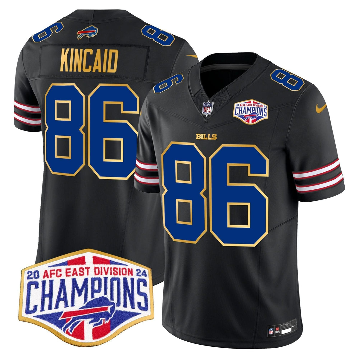BUF 2024 AFC East Division Champions Gold Trim Vapor Limited Jersey