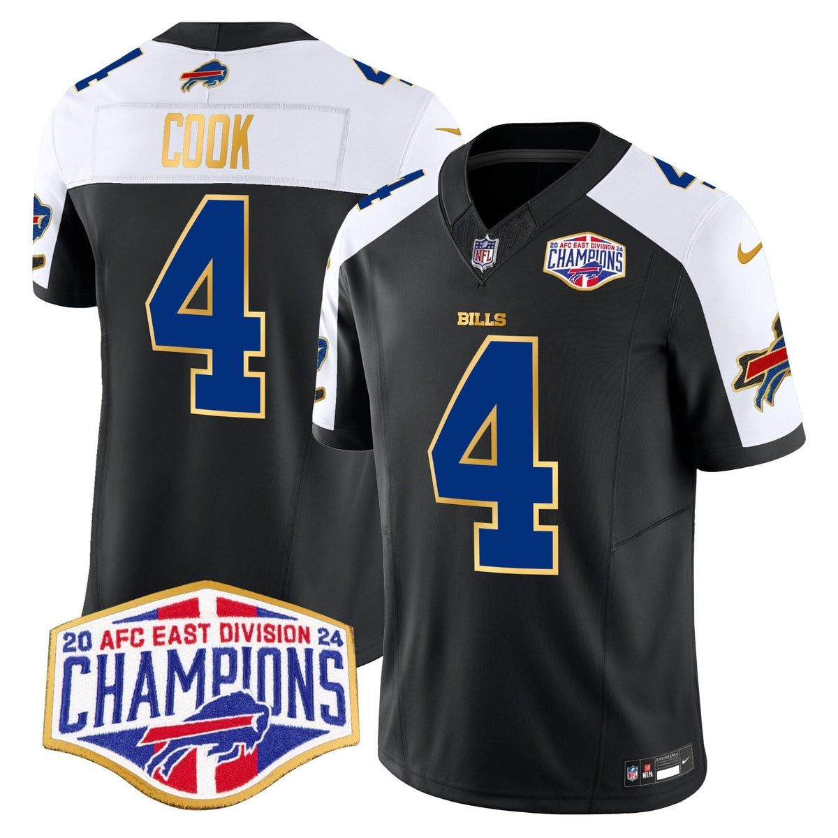 BUF 2024 AFC East Division Champions Gold Trim Vapor Limited Jersey