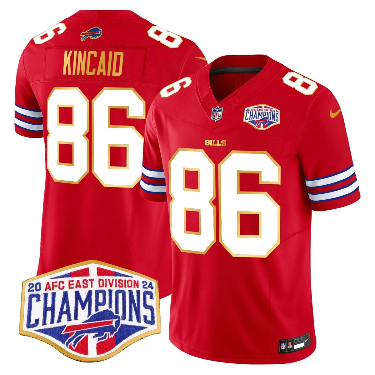 BUF 2024 AFC East Division Champions Gold Trim Vapor Limited Jersey