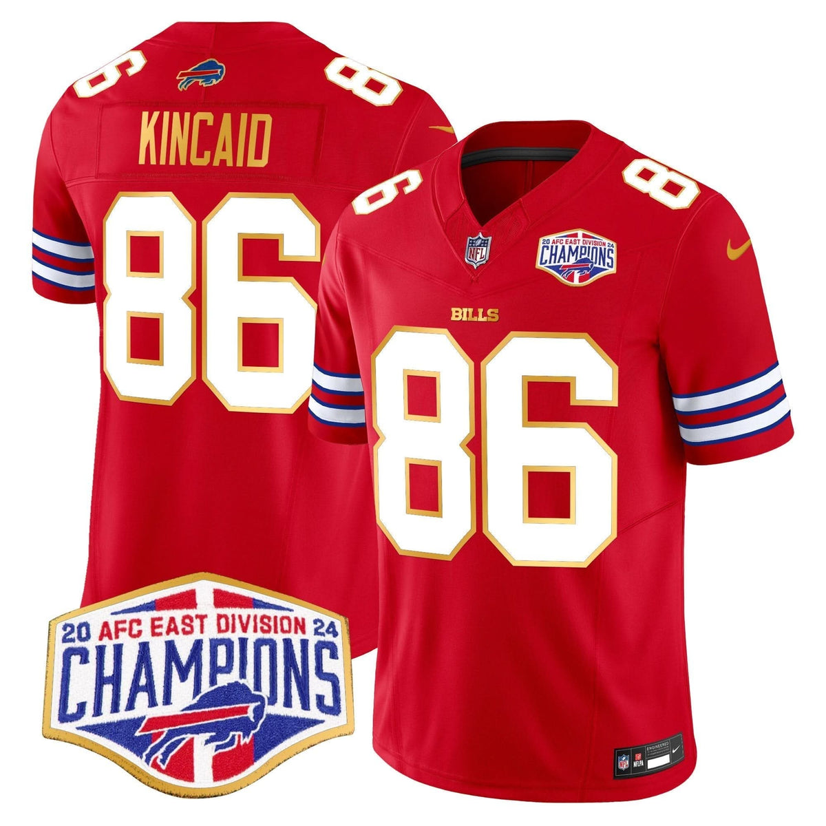 BUF 2024 AFC East Division Champions Gold Trim Vapor Limited Jersey