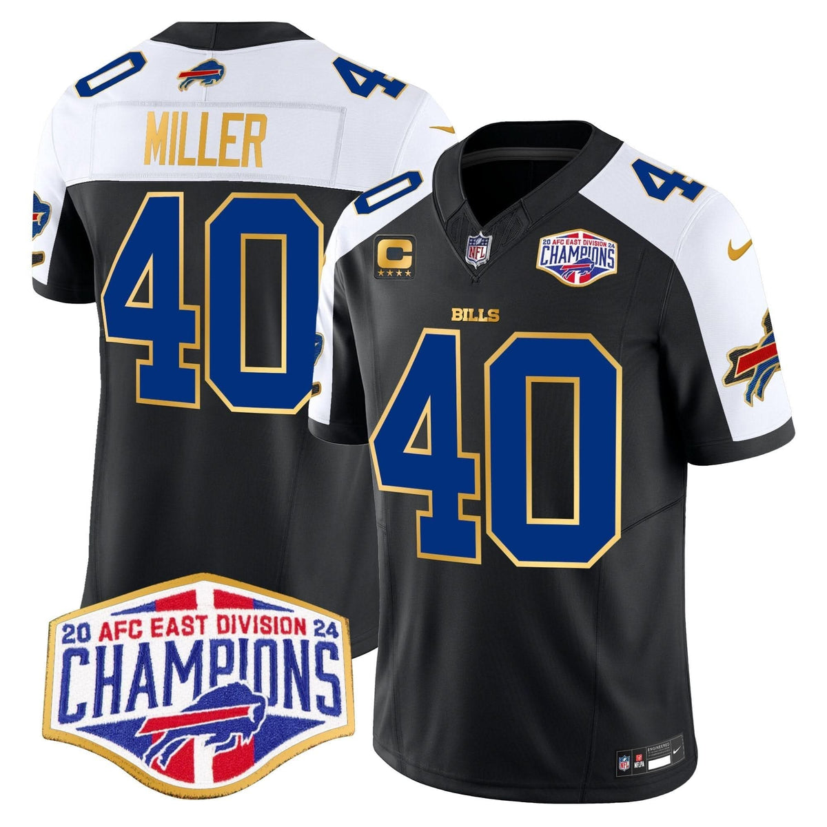 BUF 2024 AFC East Division Champions Gold Trim Vapor Limited Jersey
