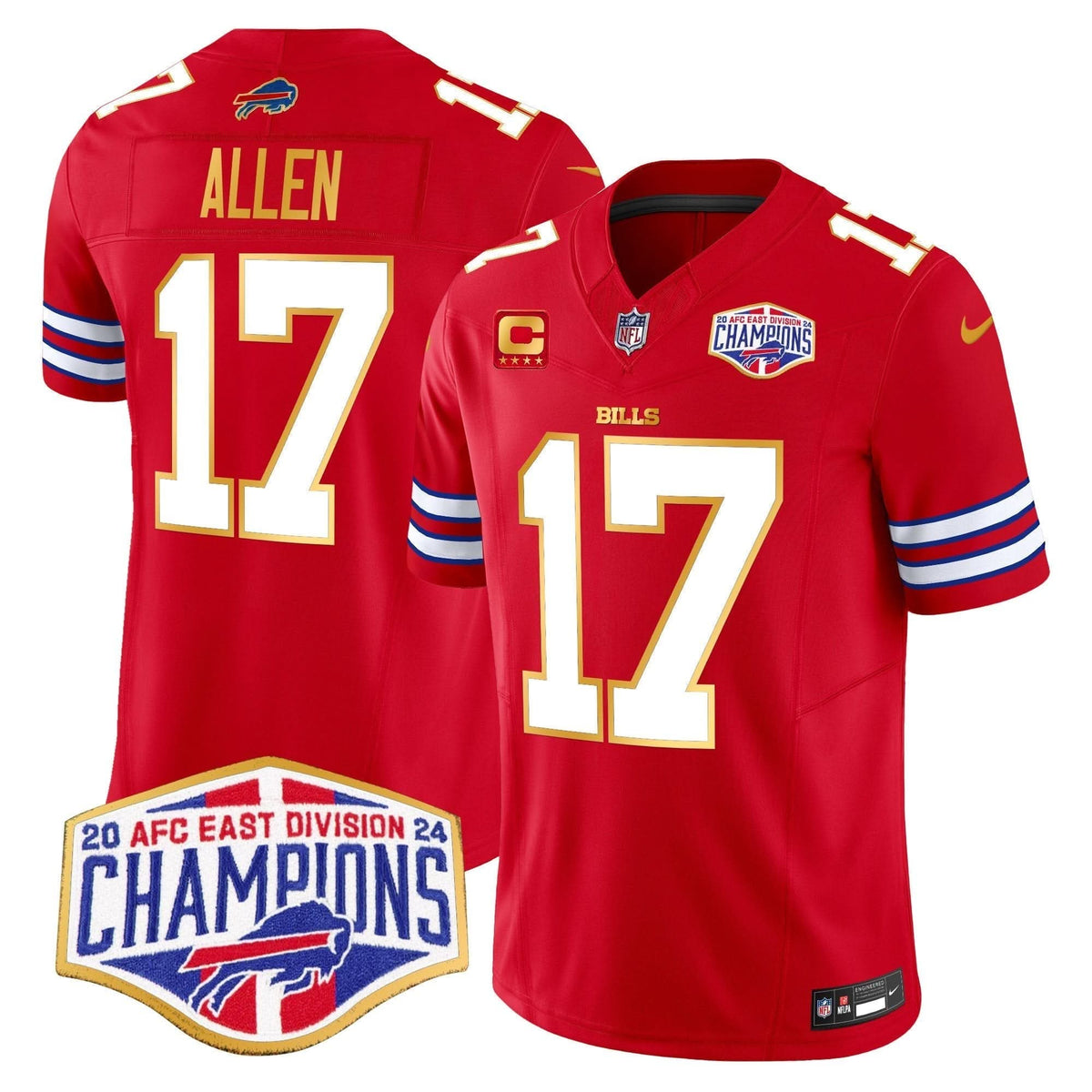 BUF 2024 AFC East Division Champions Gold Trim Vapor Limited Jersey