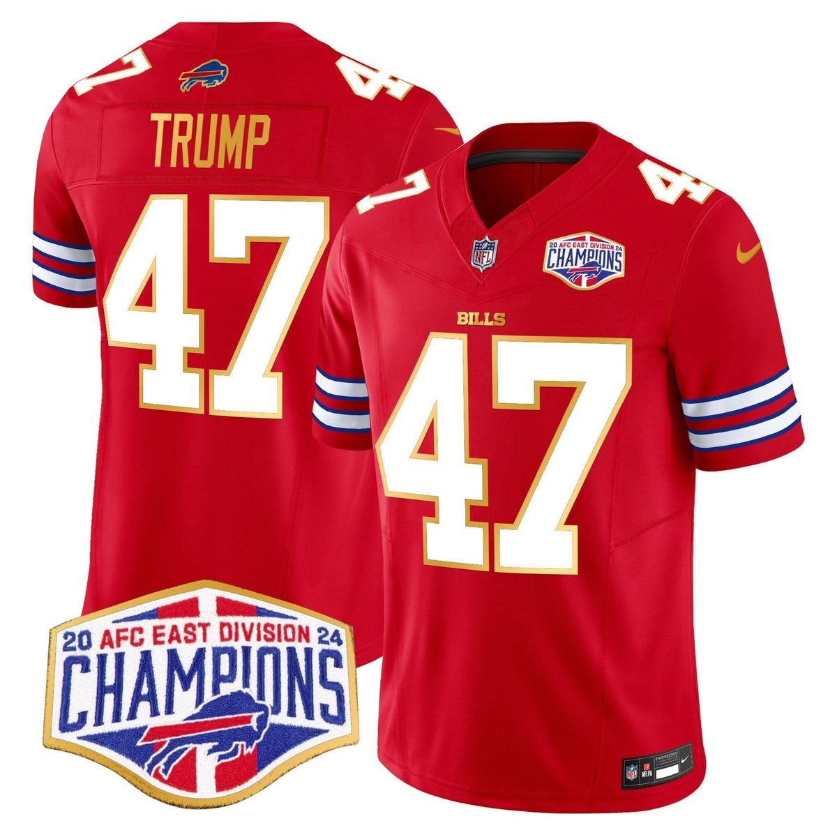 BUF 2024 AFC East Division Champions Gold Trim Vapor Limited Jersey
