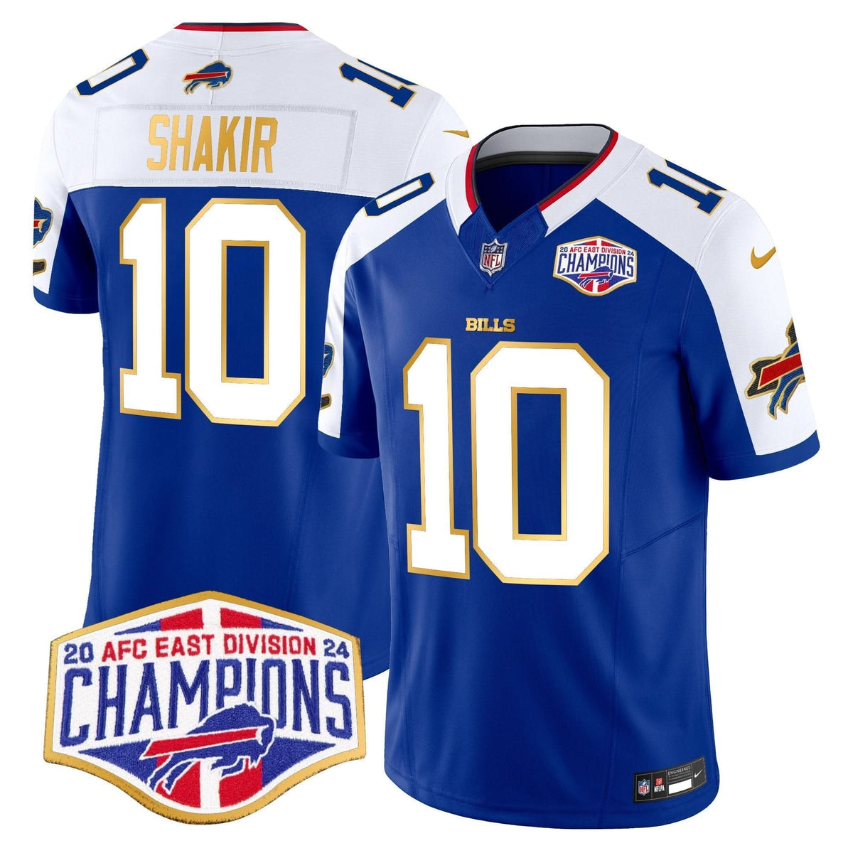 BUF 2024 AFC East Division Champions Gold Trim Vapor Limited Jersey