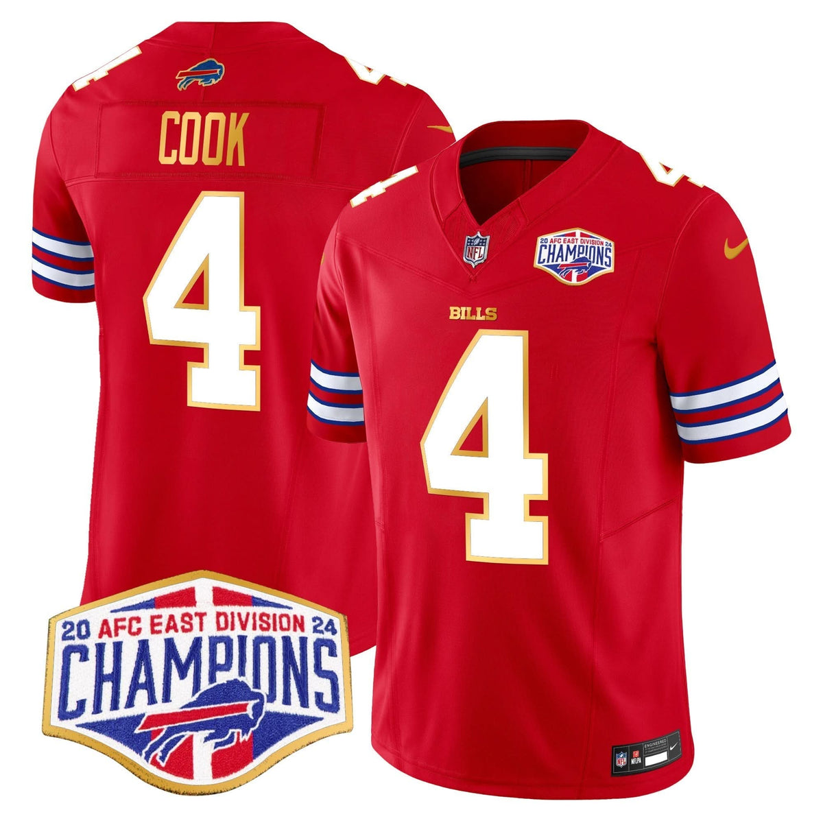 BUF 2024 AFC East Division Champions Gold Trim Vapor Limited Jersey