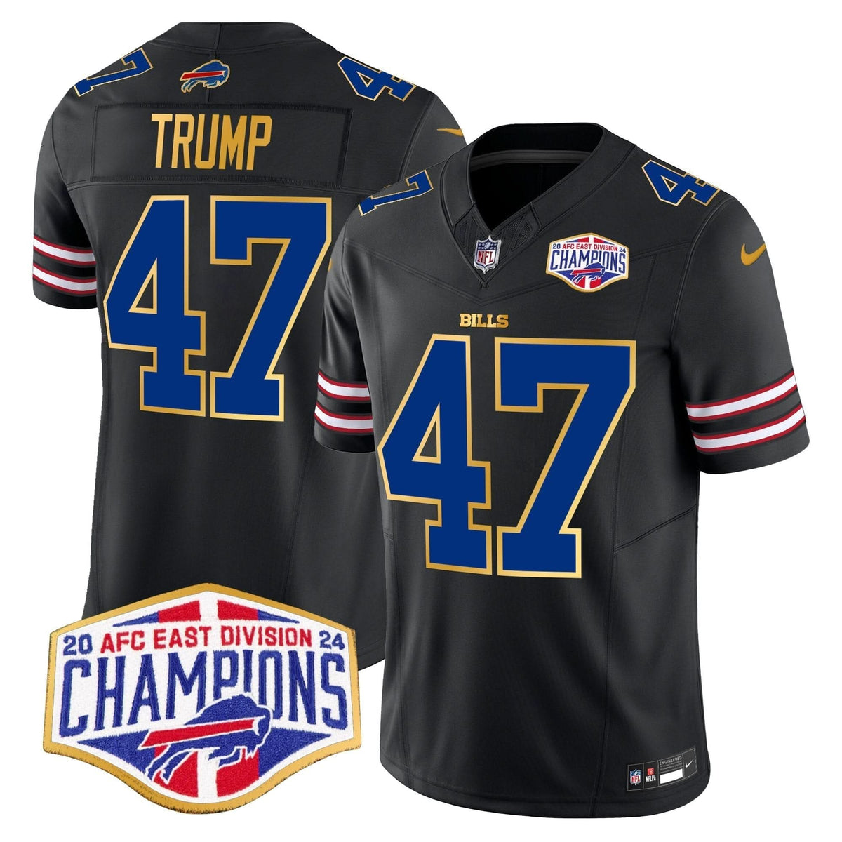 BUF 2024 AFC East Division Champions Gold Trim Vapor Limited Jersey