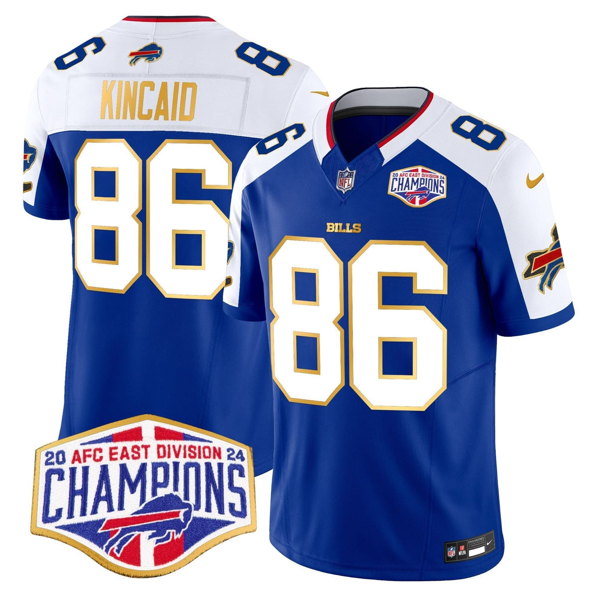 BUF 2024 AFC East Division Champions Gold Trim Vapor Limited Jersey