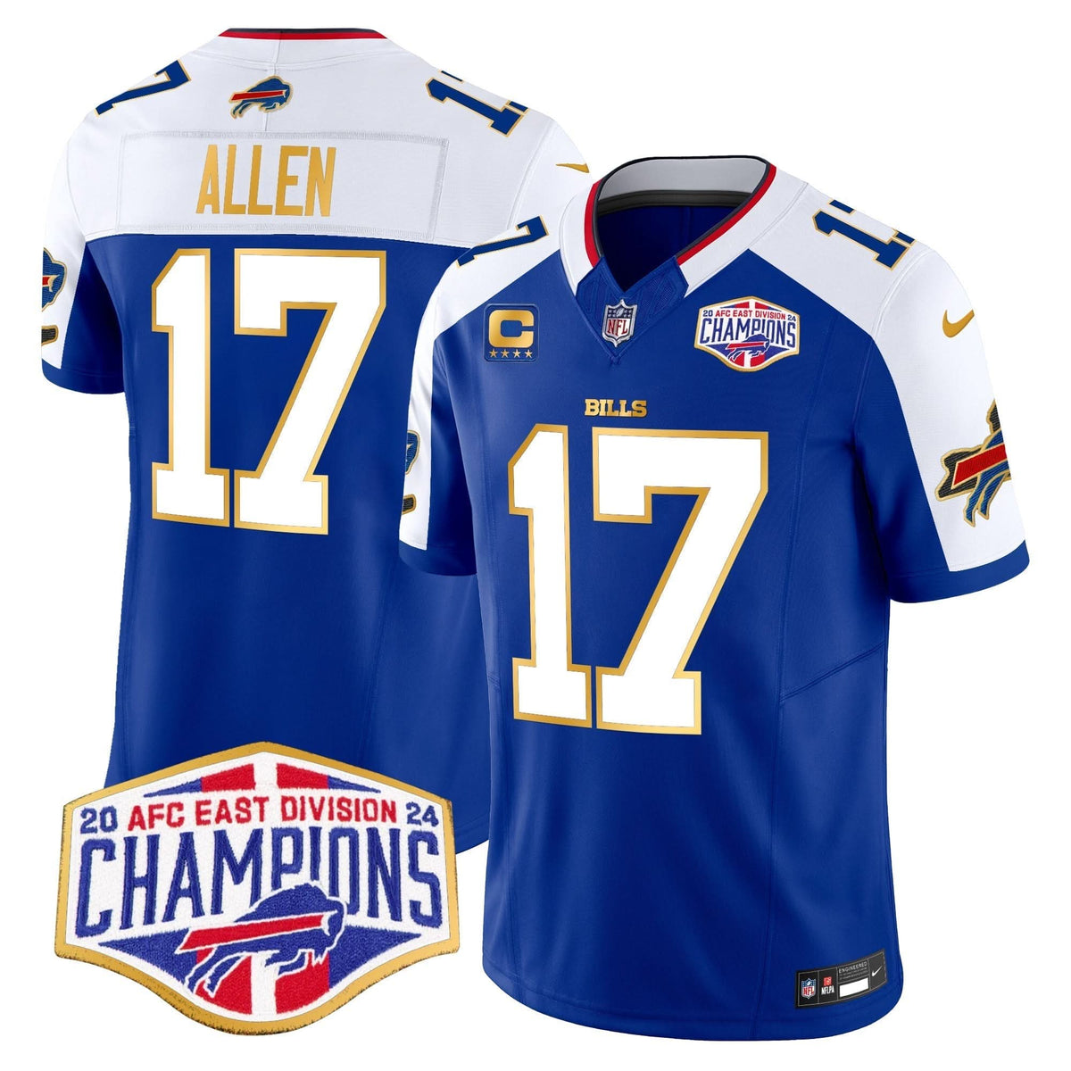 BUF 2024 AFC East Division Champions Gold Trim Vapor Limited Jersey