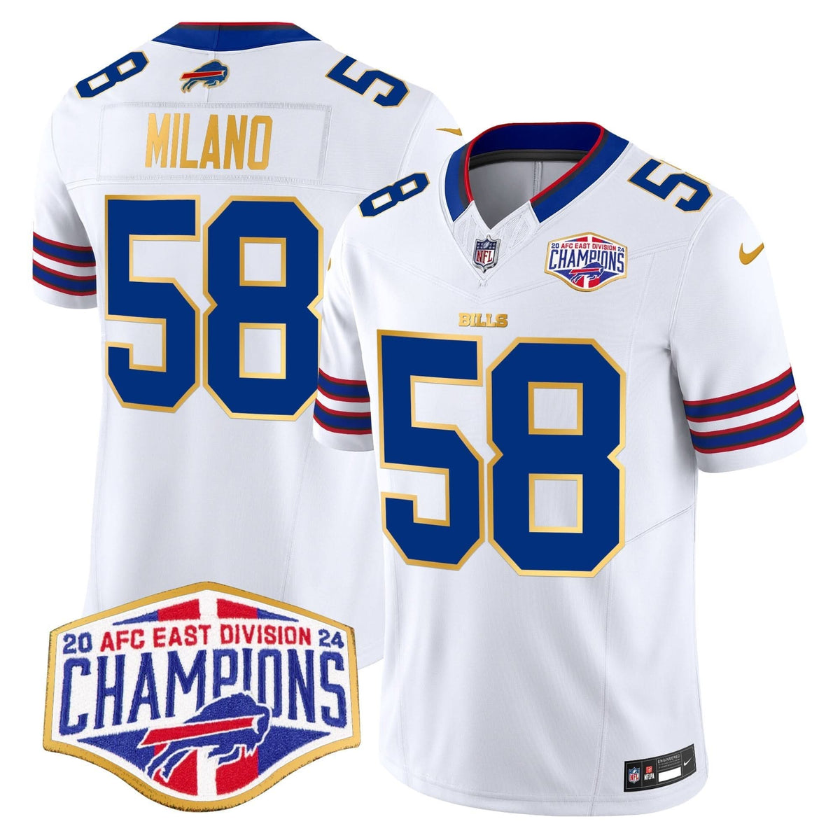 BUF 2024 AFC East Division Champions Gold Trim Vapor Limited Jersey