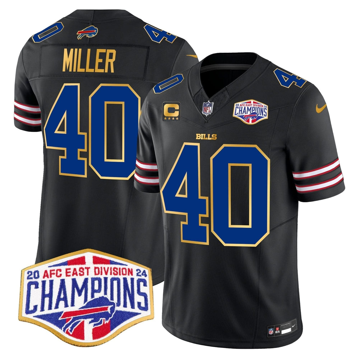 BUF 2024 AFC East Division Champions Gold Trim Vapor Limited Jersey