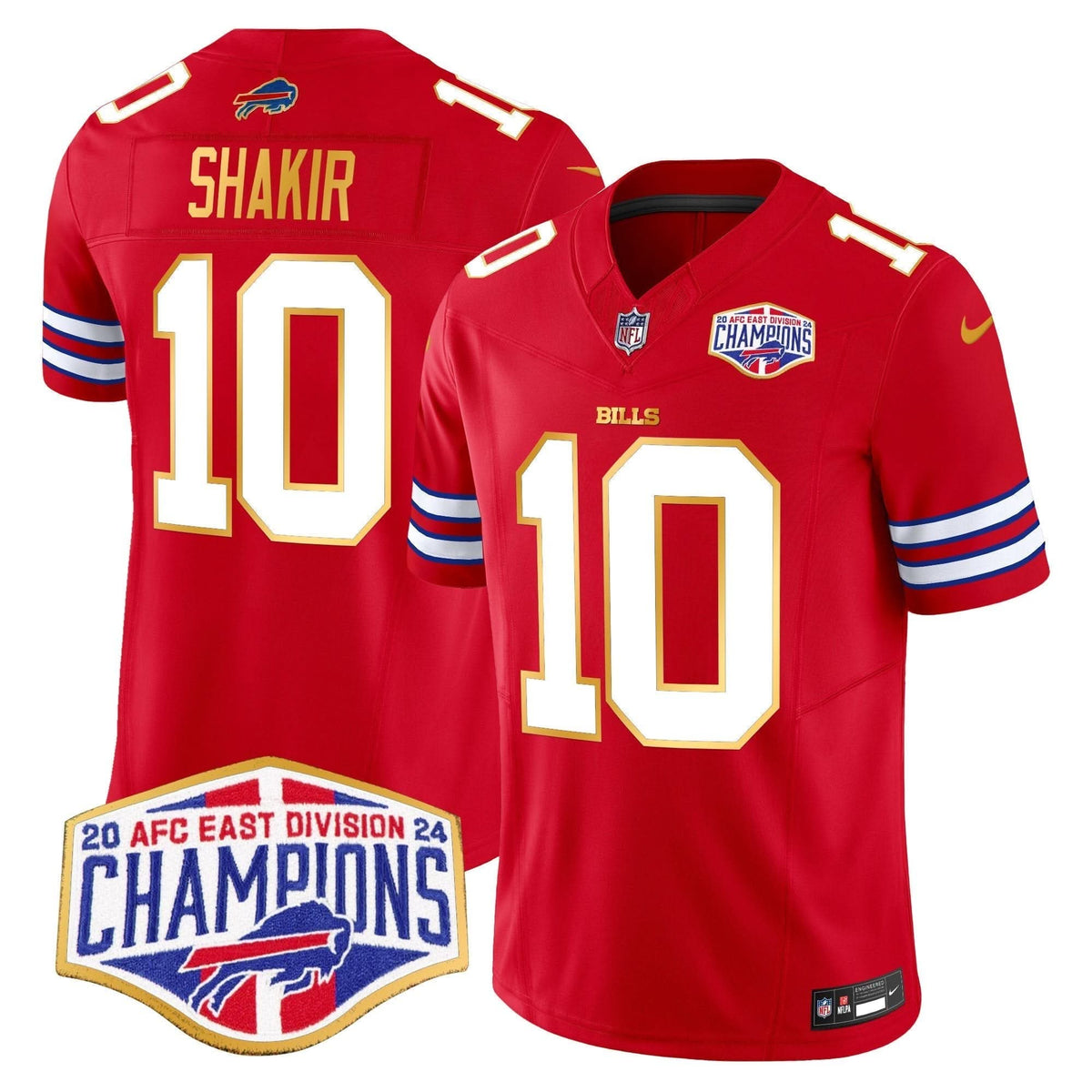 BUF 2024 AFC East Division Champions Gold Trim Vapor Limited Jersey