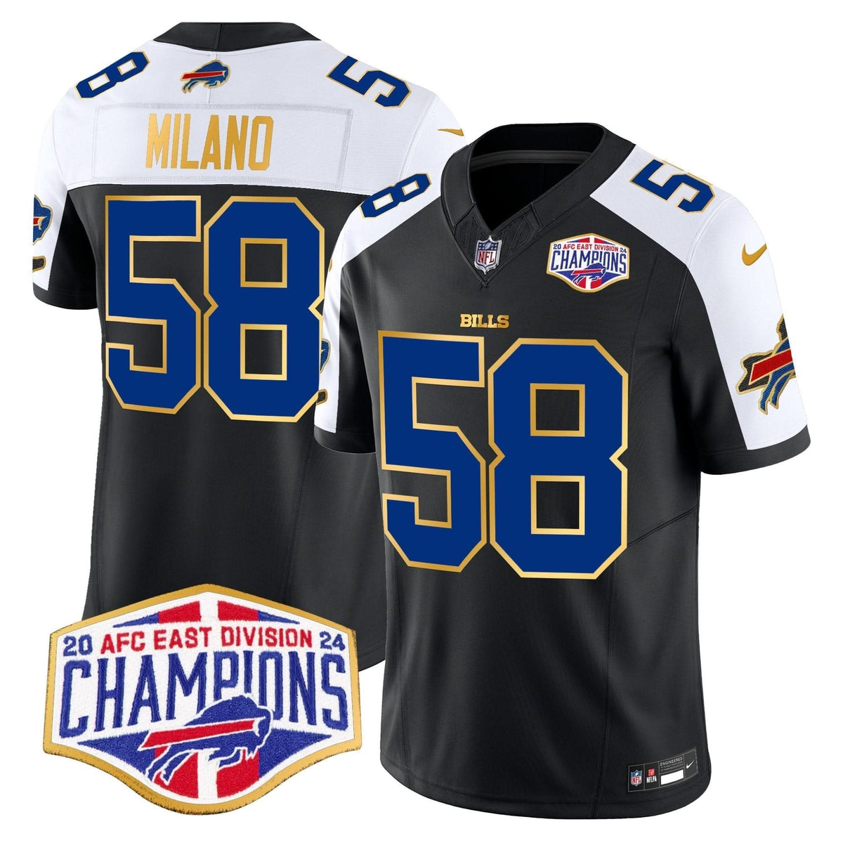 BUF 2024 AFC East Division Champions Gold Trim Vapor Limited Jersey