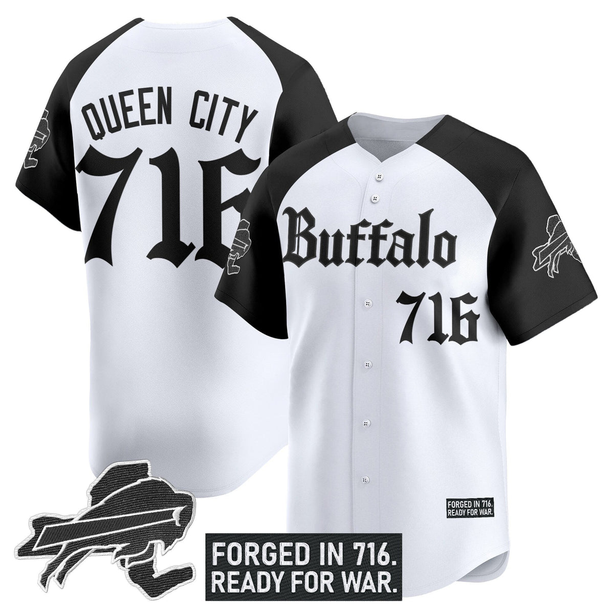 BUF 'Gothic Cold Front Edition' Vapor Baseball Jersey - All Stitched