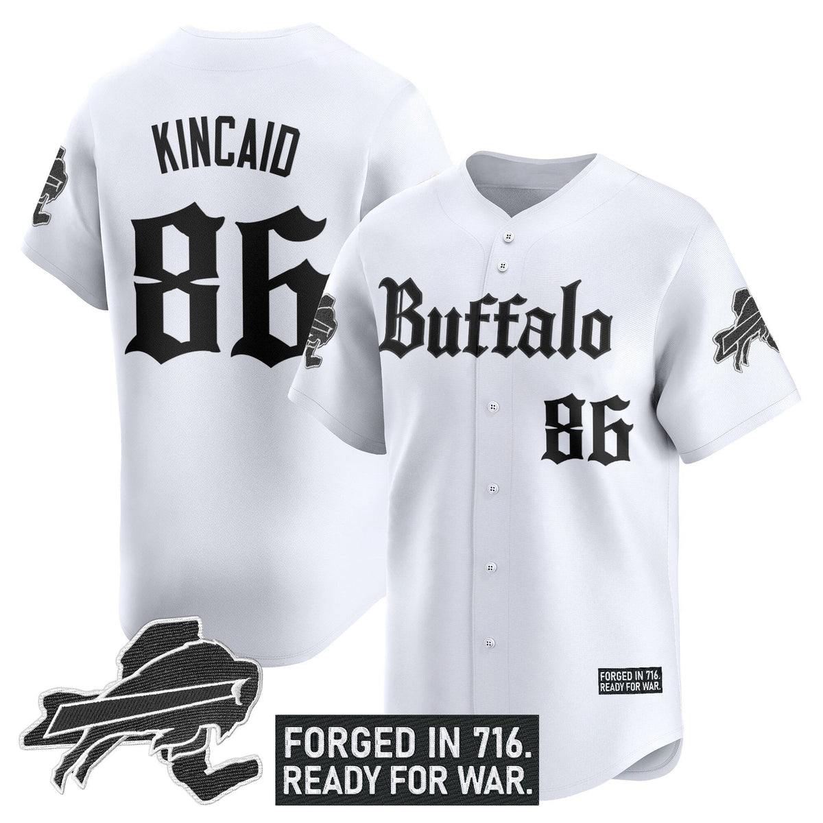 BUF 'Gothic Cold Front Edition' Vapor Baseball Jersey - All Stitched