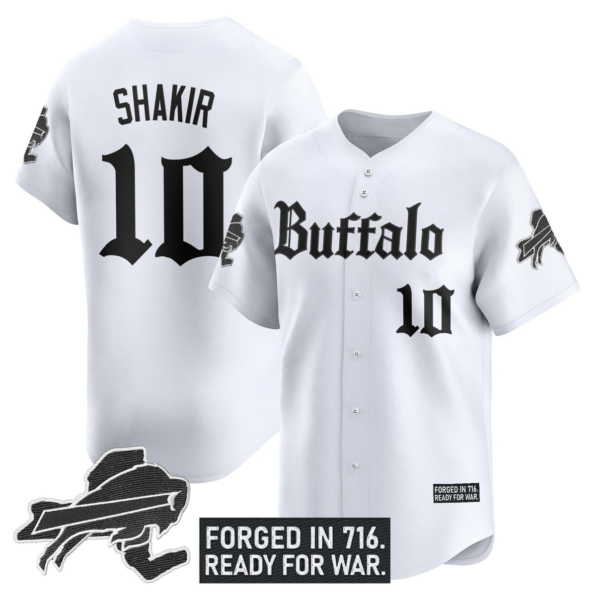 BUF 'Gothic Cold Front Edition' Vapor Baseball Jersey - All Stitched