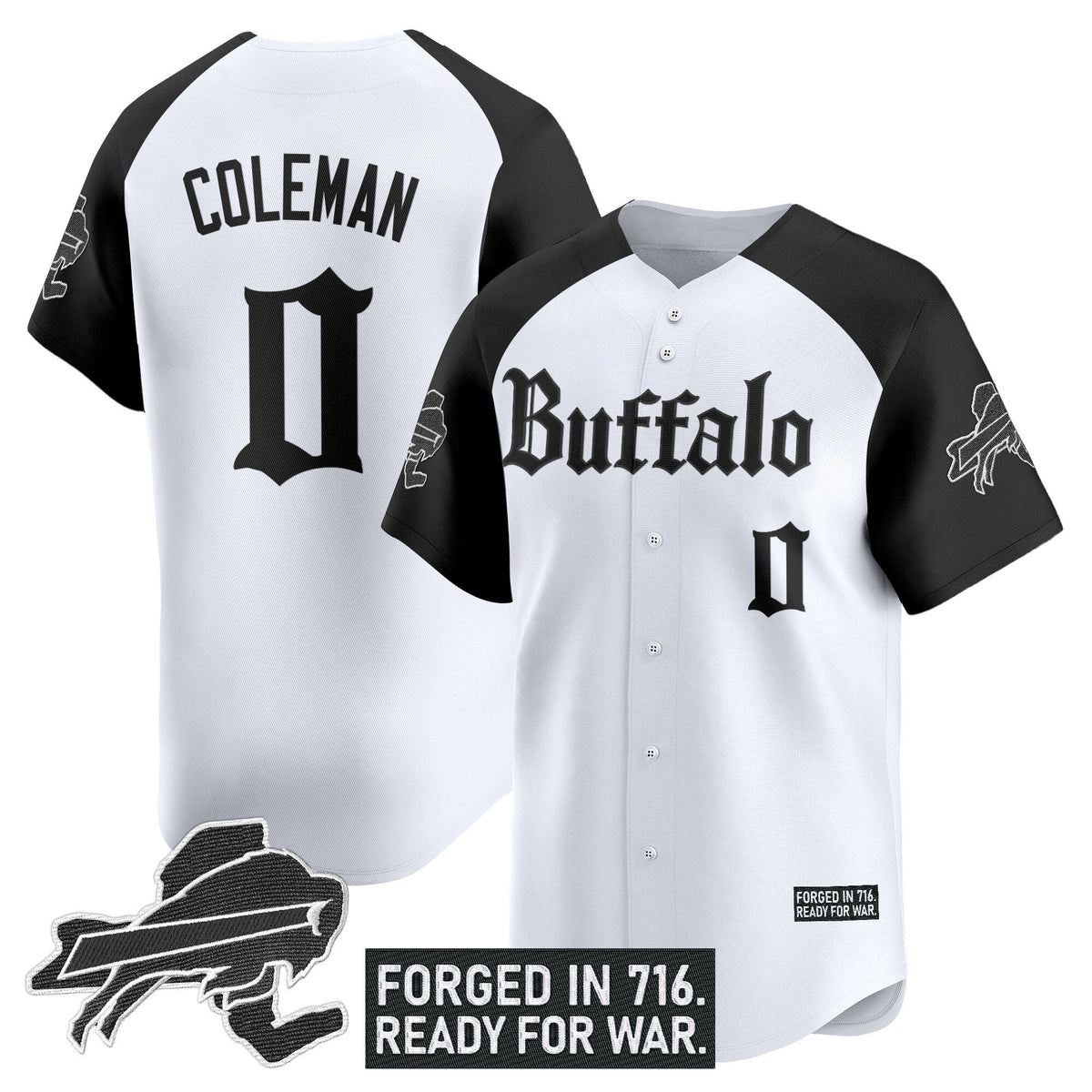 BUF 'Gothic Cold Front Edition' Vapor Baseball Jersey - All Stitched