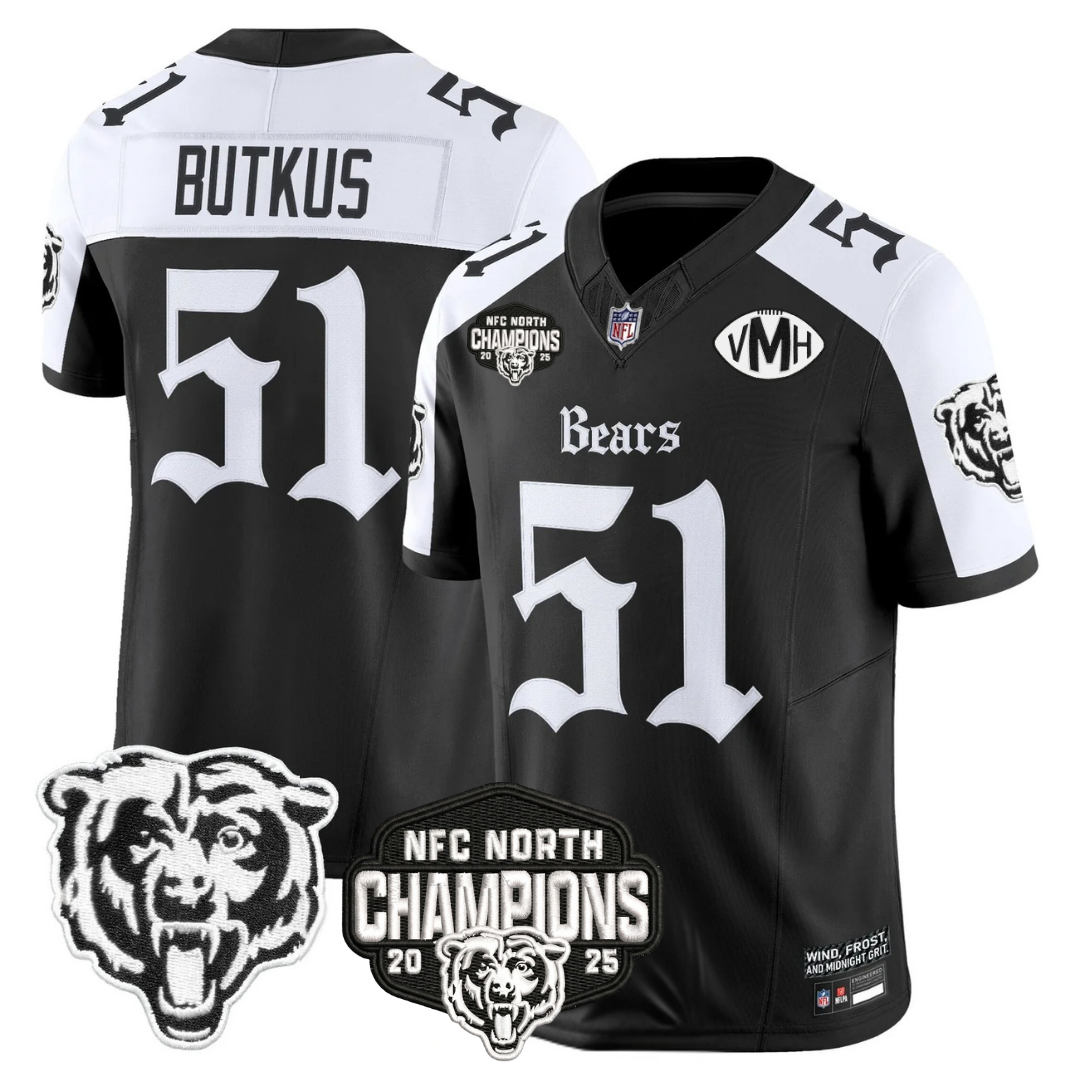 CHI 'Gothic Midway Legacy' NFC North Champions Patch Vapor Limited Jersey