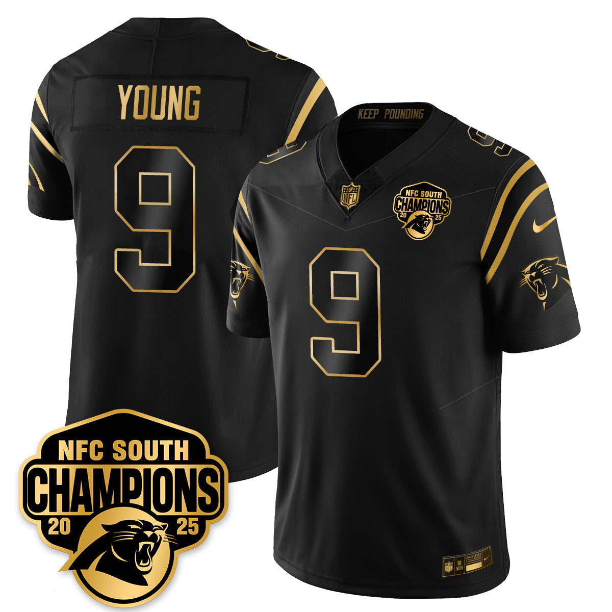 CAR NFC South Division Champions Vapor Limited Gold Jersey