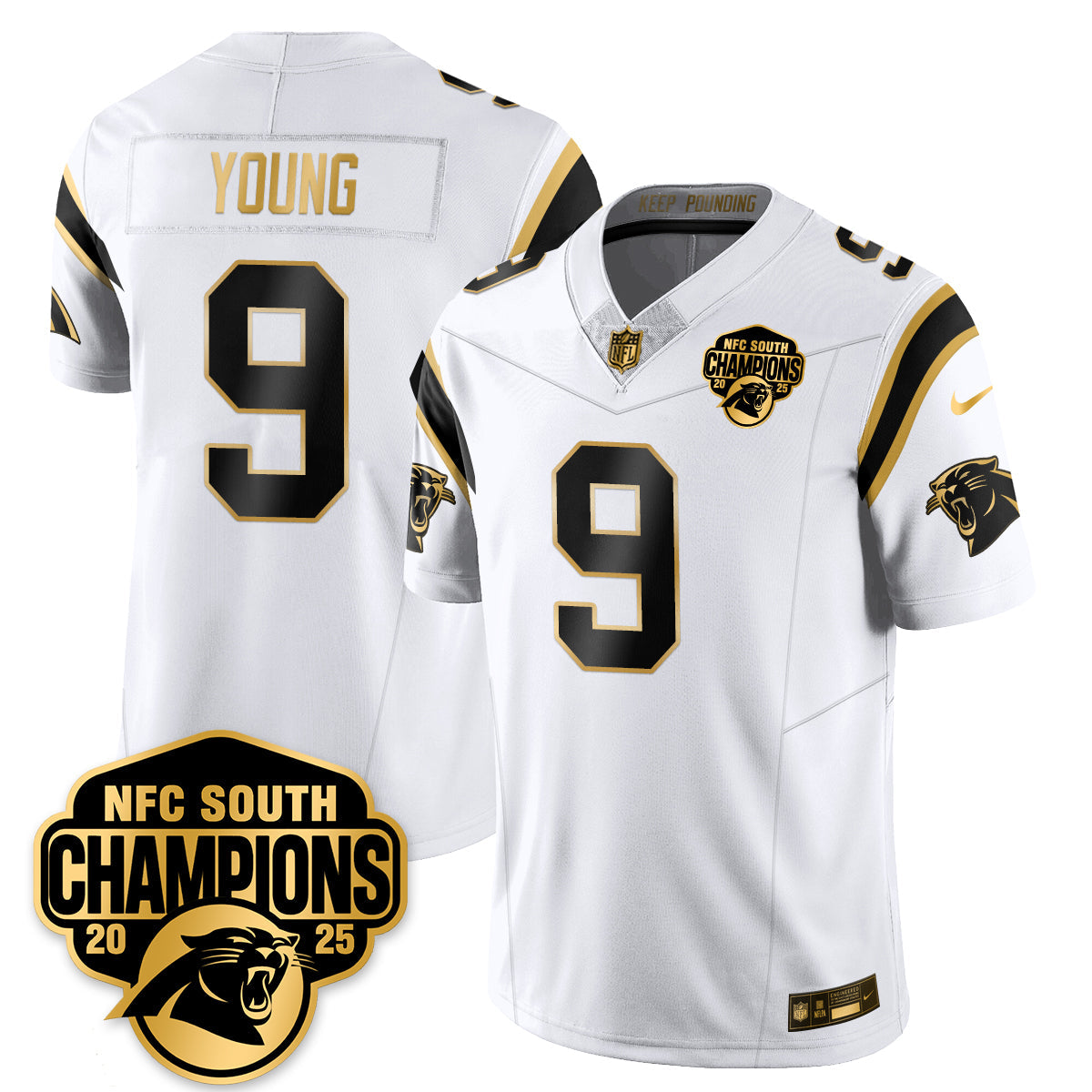 CAR NFC South Division Champions Vapor Limited Gold Jersey