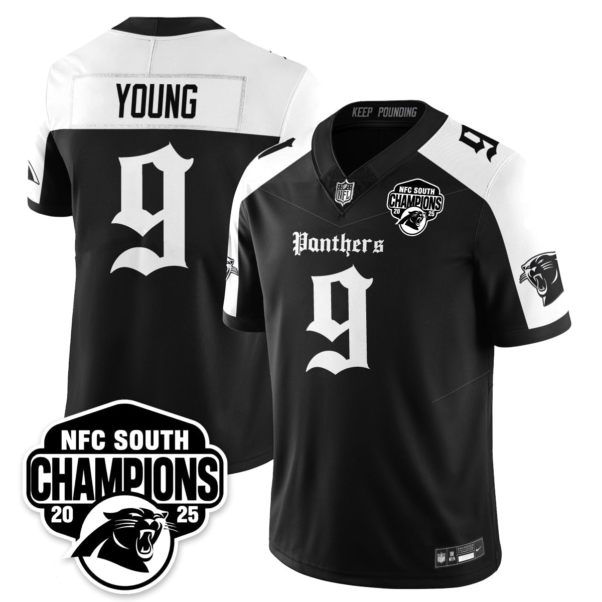 CAR Gothic NFC South Division Champions Vapor Limited Gothic Jersey