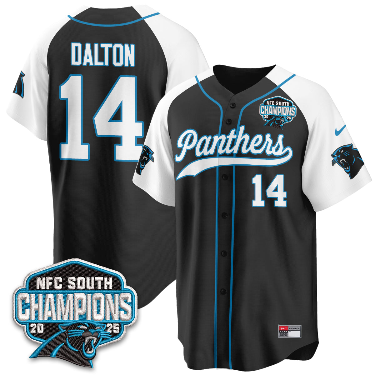 CAR NFC South Division Champions Vapor Limited Baseball Jersey - All Stitched