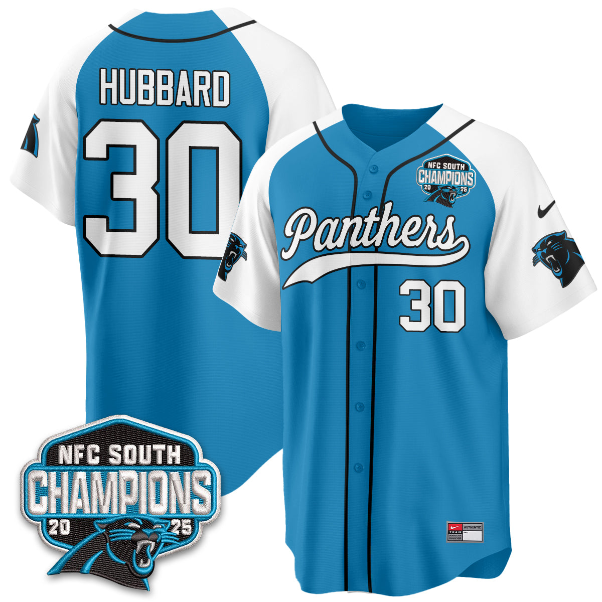 CAR NFC South Division Champions Vapor Limited Baseball Jersey - All Stitched