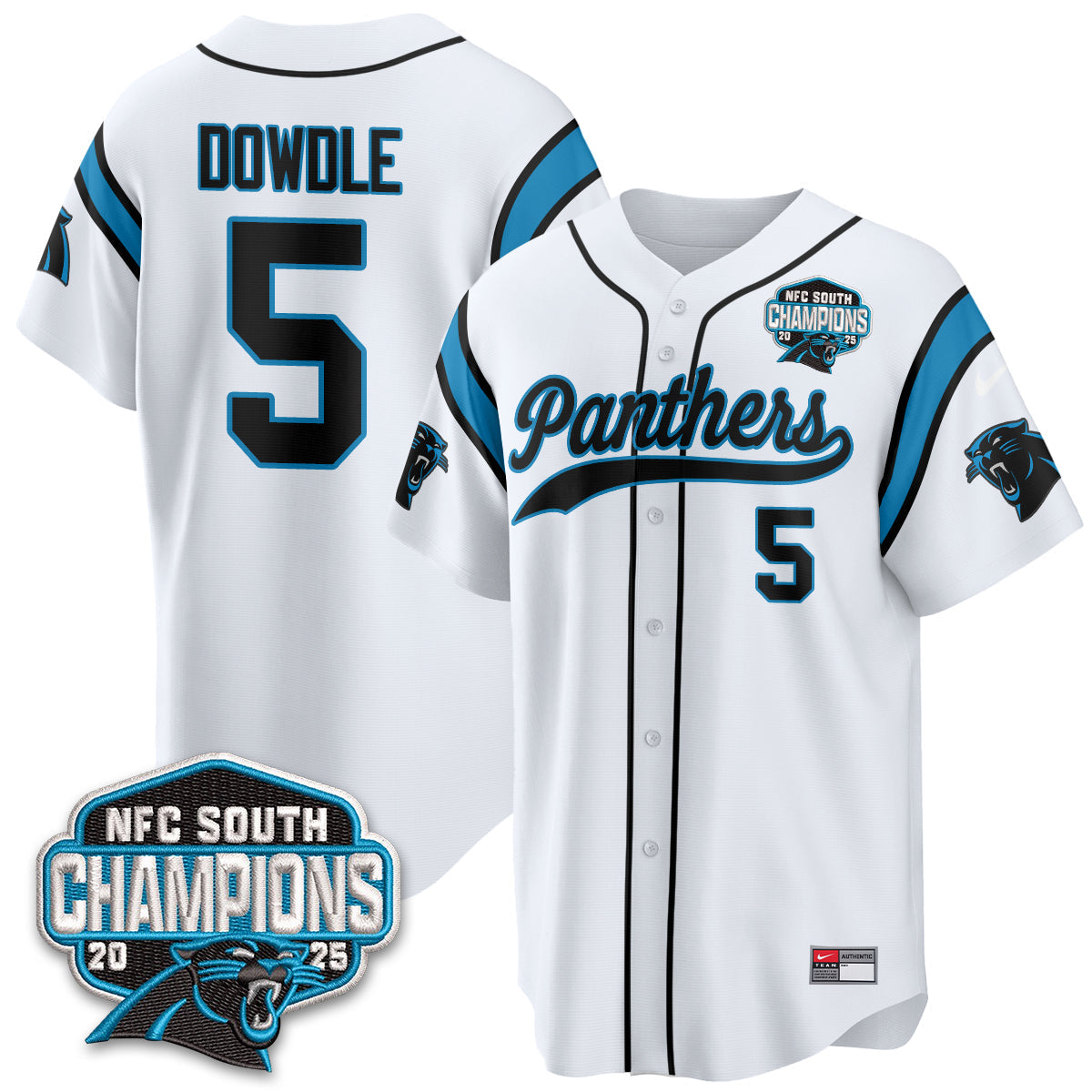 CAR NFC South Division Champions Vapor Limited Baseball Jersey - All Stitched
