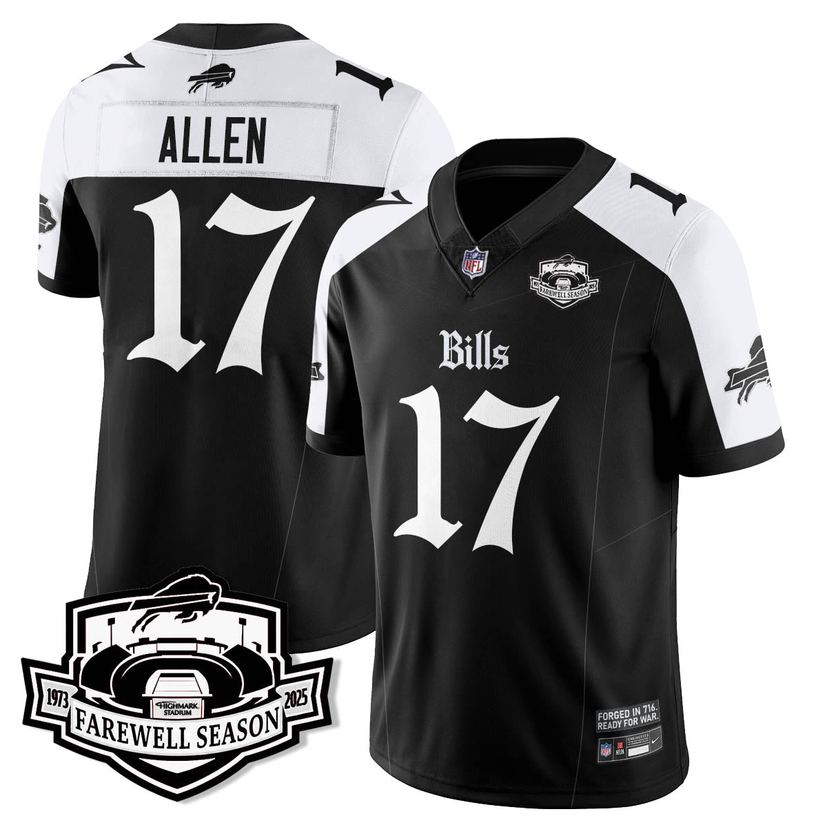 BUF Gothic Vapor Limited Jersey - Farewell Highmark Patch