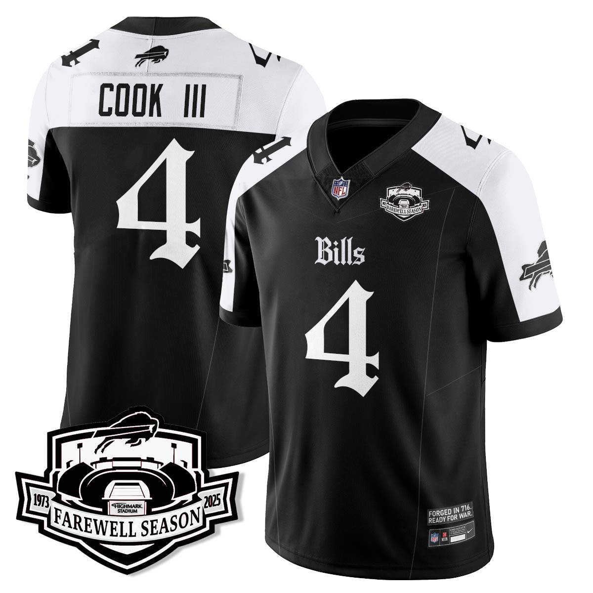 BUF Gothic Vapor Limited Jersey - Farewell Highmark Patch