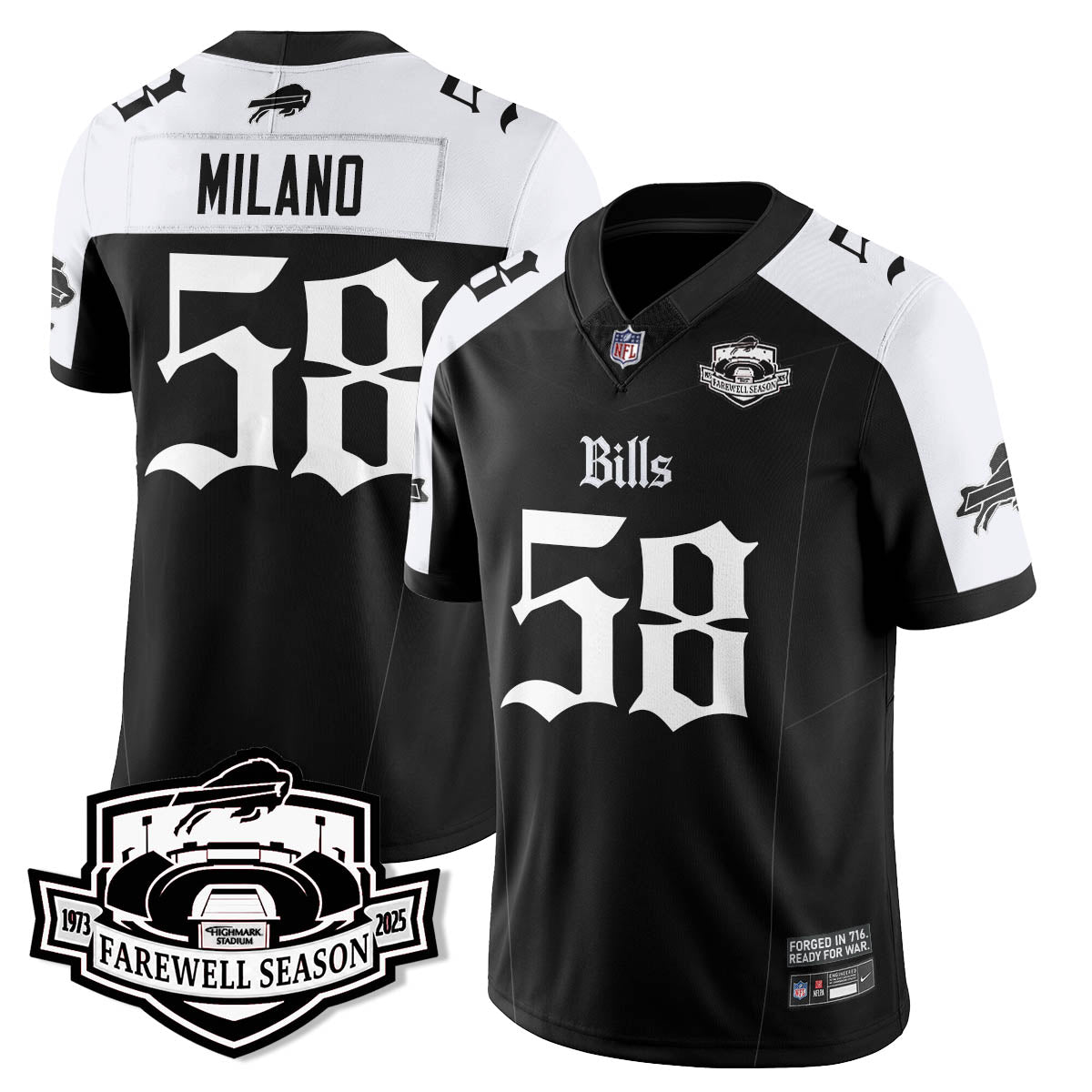 BUF Gothic Vapor Limited Jersey - Farewell Highmark Patch