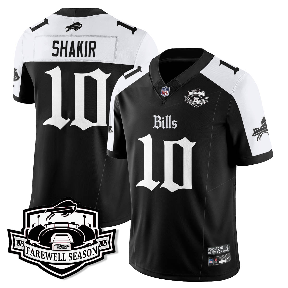 BUF Gothic Vapor Limited Jersey - Farewell Highmark Patch