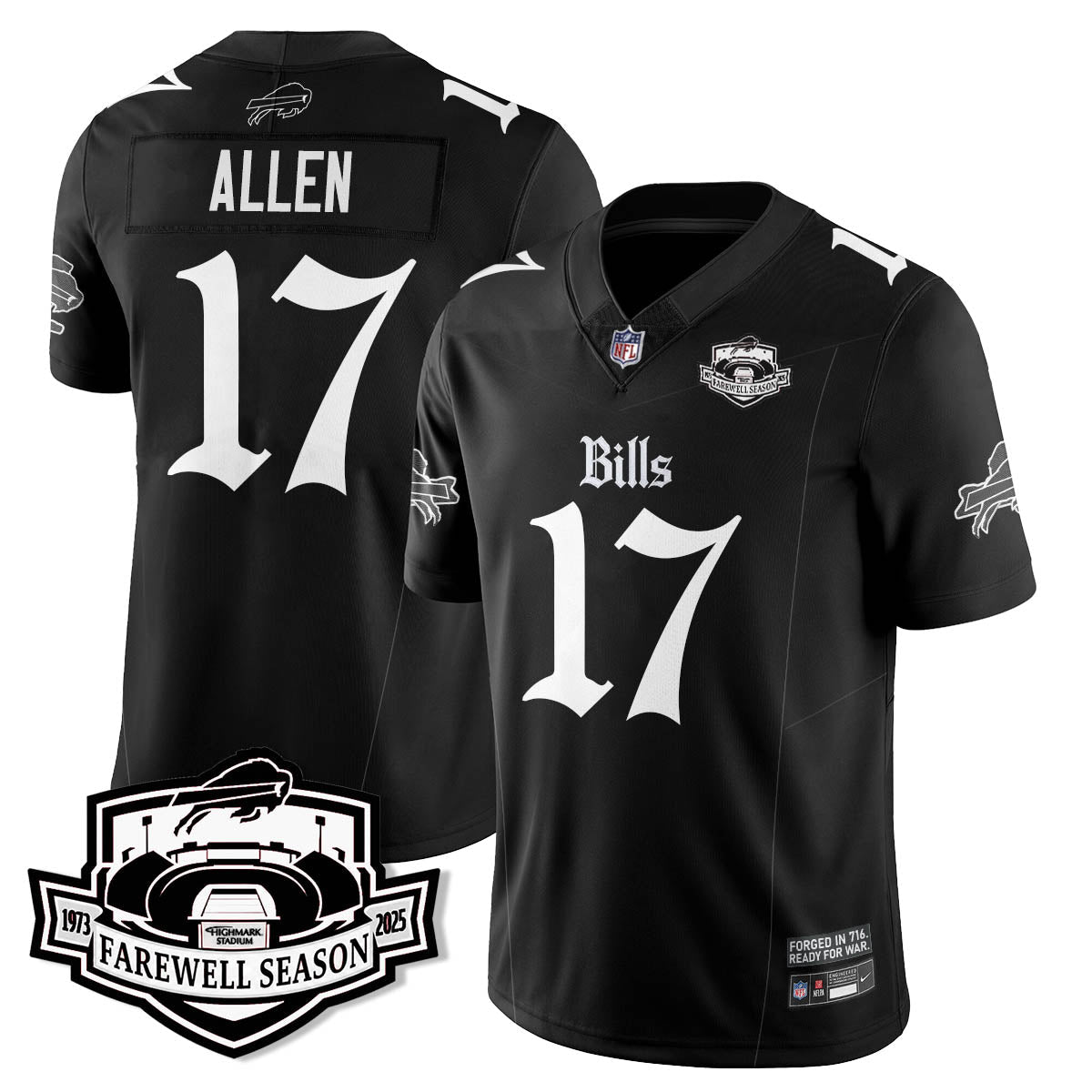 BUF Gothic Vapor Limited Jersey - Farewell Highmark Patch